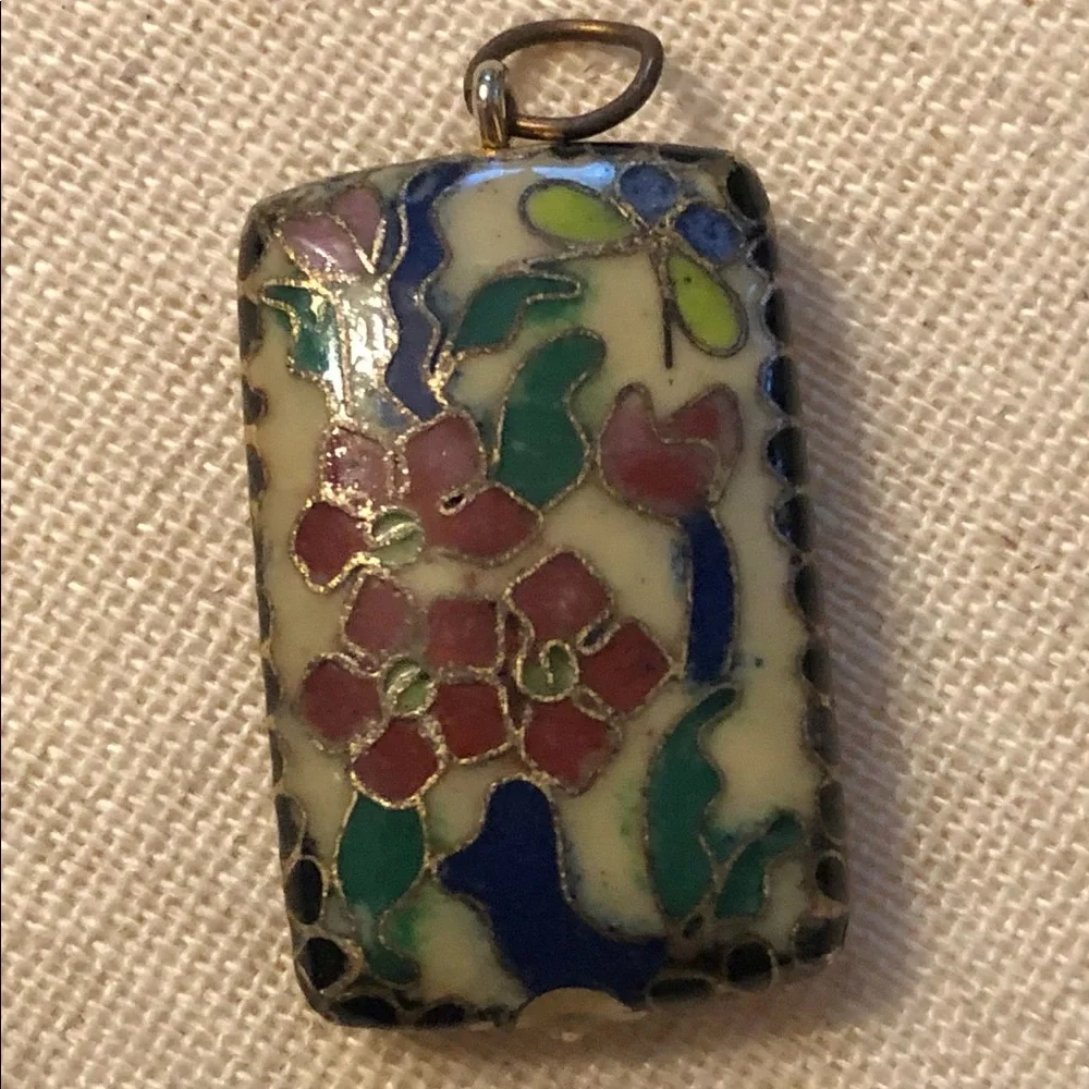 VTG Cloisonné Pendant - Picture 3 of 5